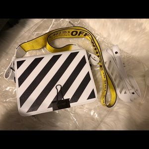 Off-White White Diagonal Flap Bag